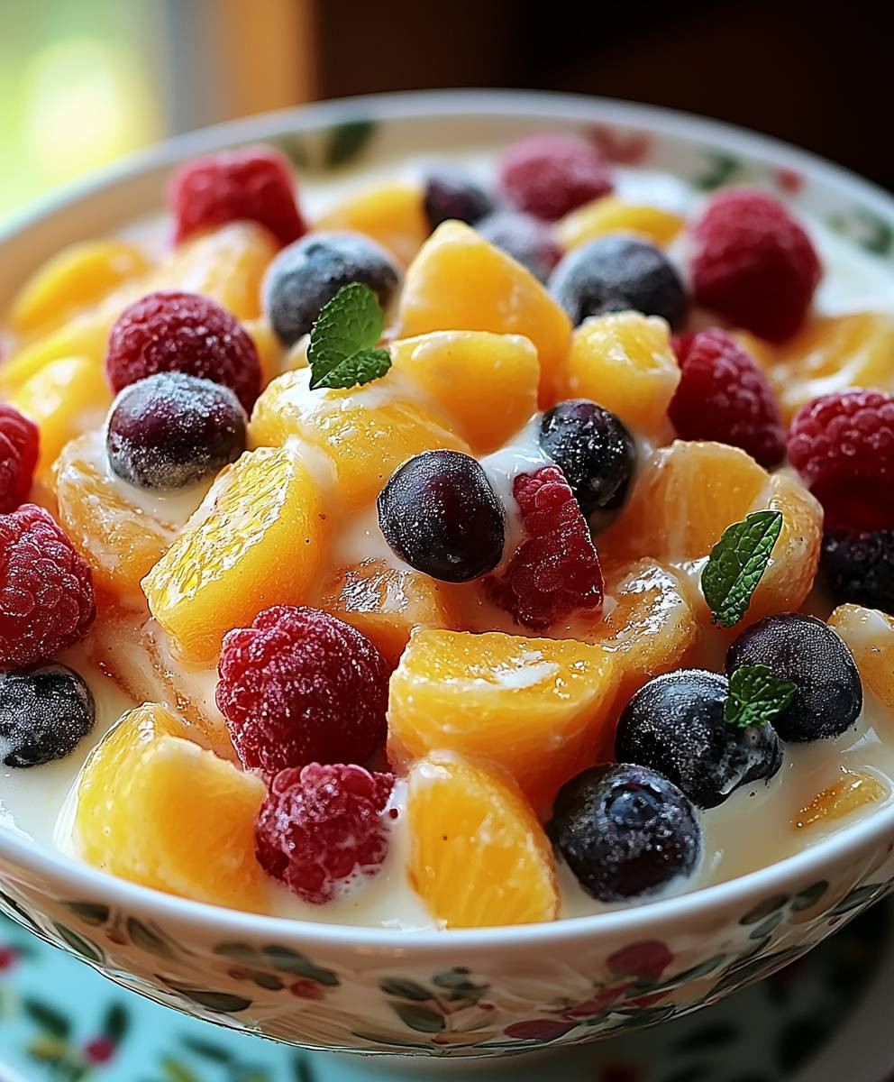 Creamy fruit salad