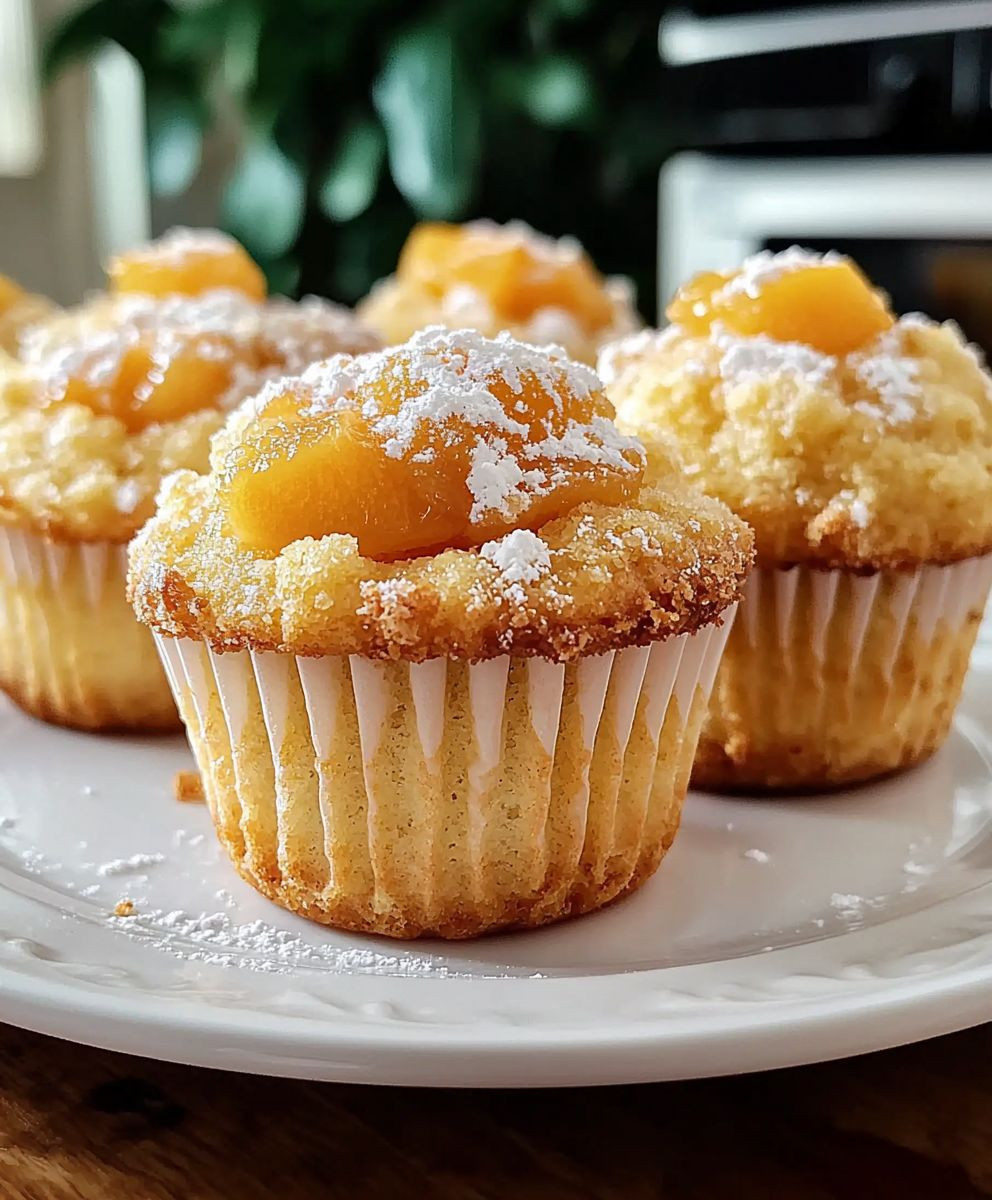 Peach Cobbler Muffins
