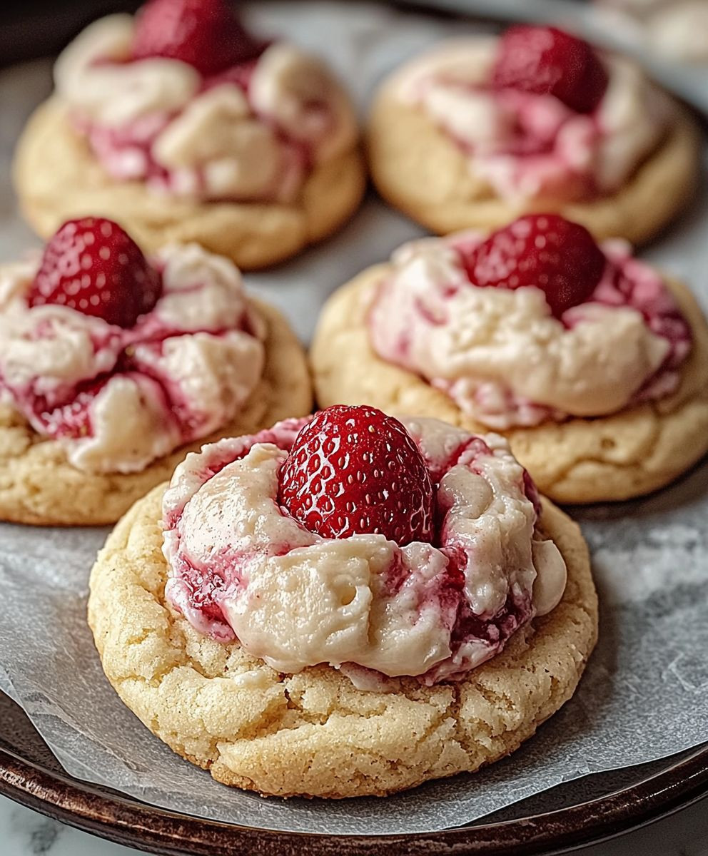Strawberry Cheesecake Cookies
