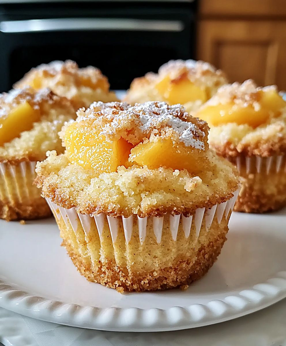 Peach Cobbler Muffins