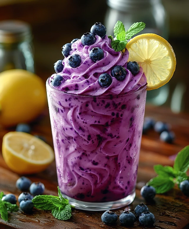 Whipped Blueberry Lemonade Drink