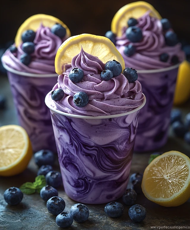 Whipped Blueberry Lemonade Drink
