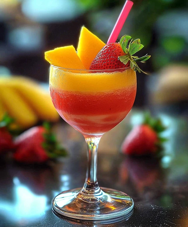 Non-Alcoholic Strawberry Mango Daiquiri