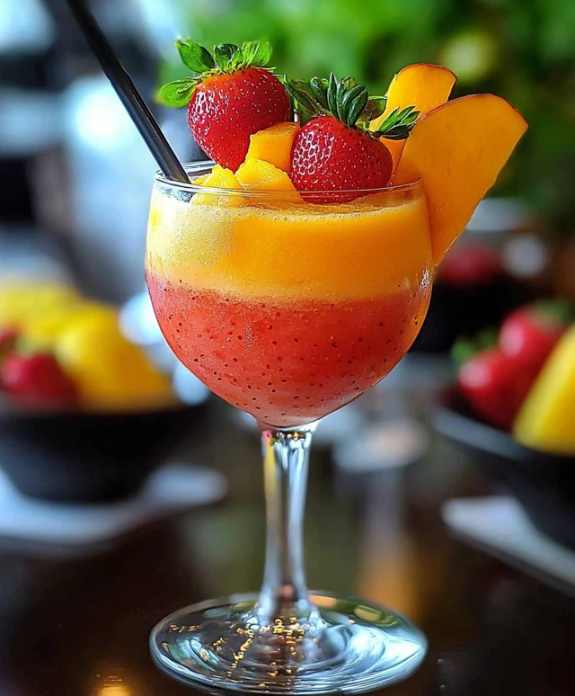 Non-Alcoholic Strawberry Mango Daiquiri