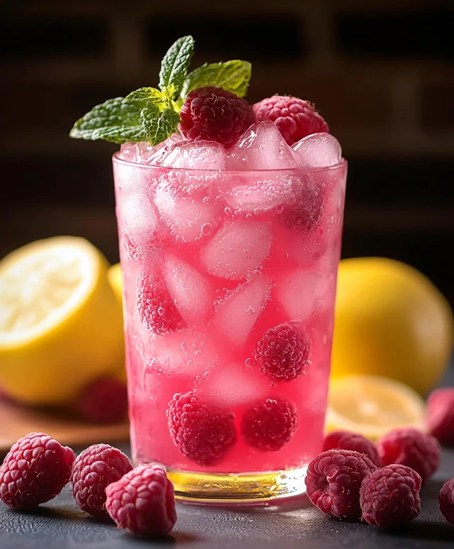 Pink Raspberry Lemonade Drink