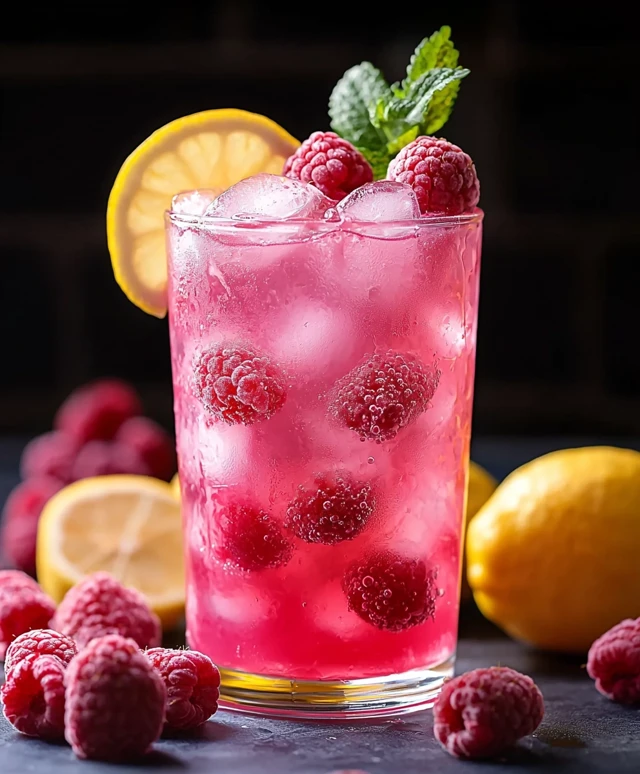 Pink Raspberry Lemonade Drink