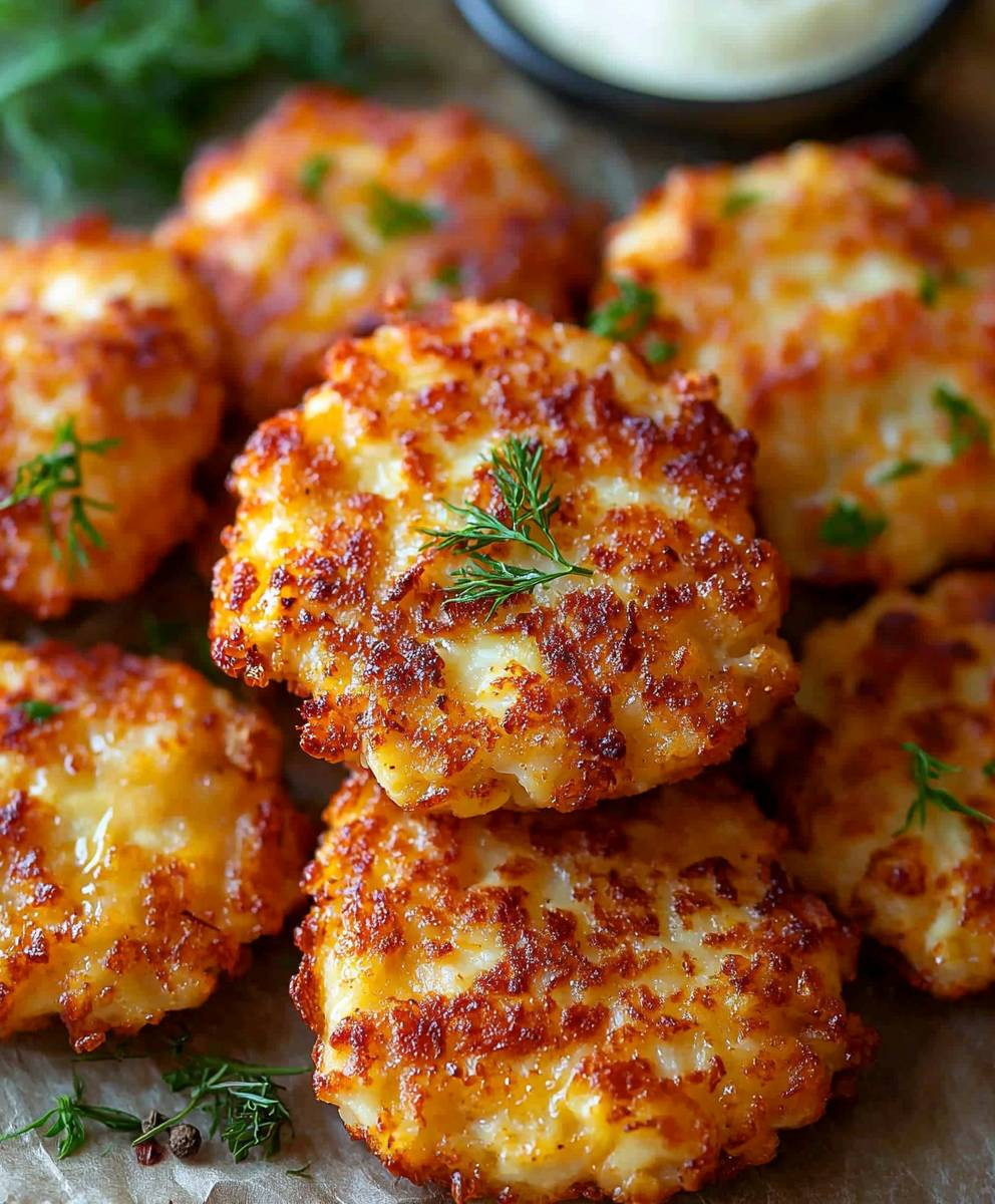 Cheesy Chicken Fritters