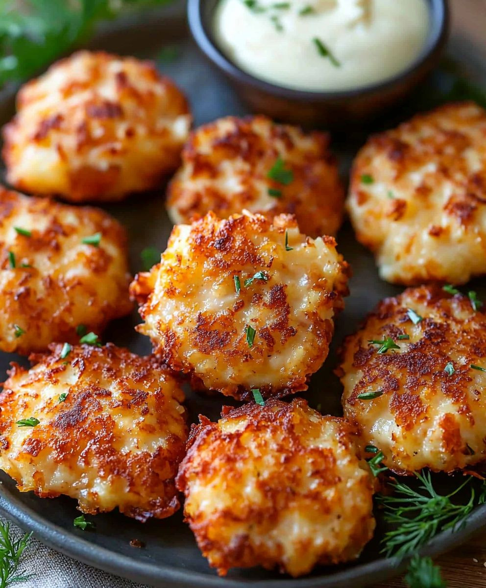 Cheesy Chicken Fritters