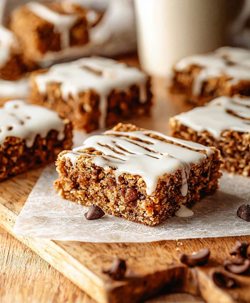 Iced Oatmeal Cookie Bars