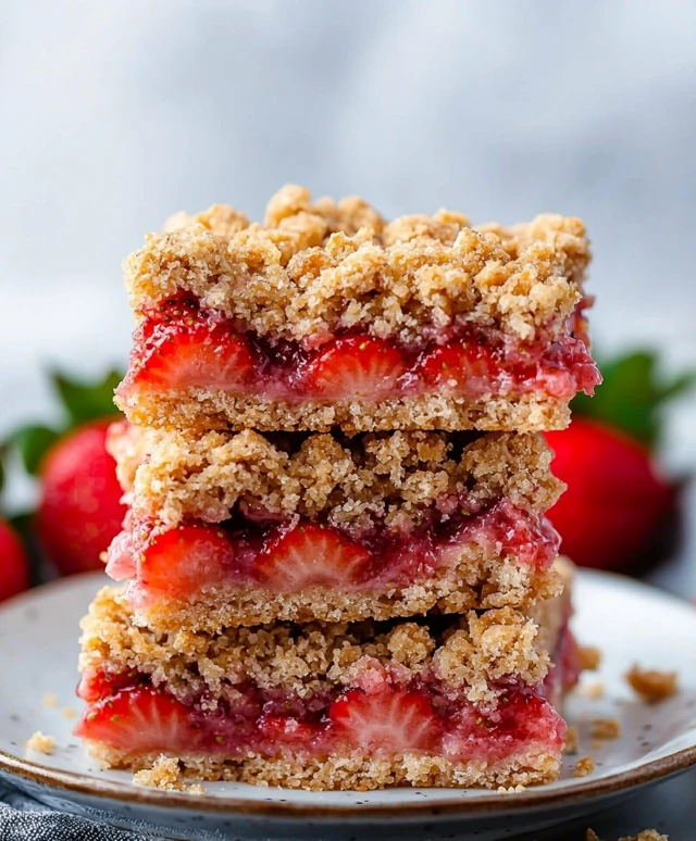 Strawberry Crumble Bars