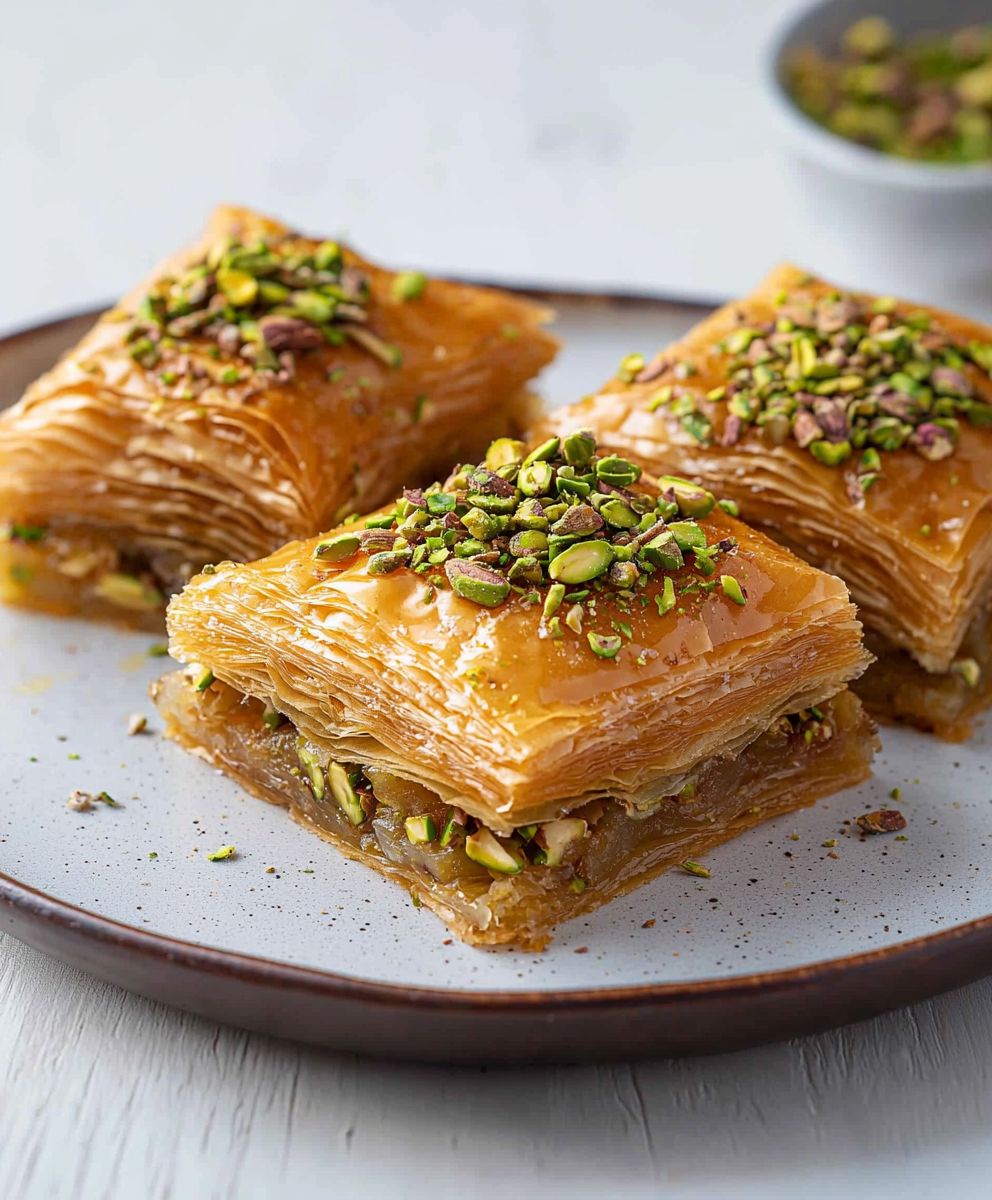 Pistachio Baklava Dessert