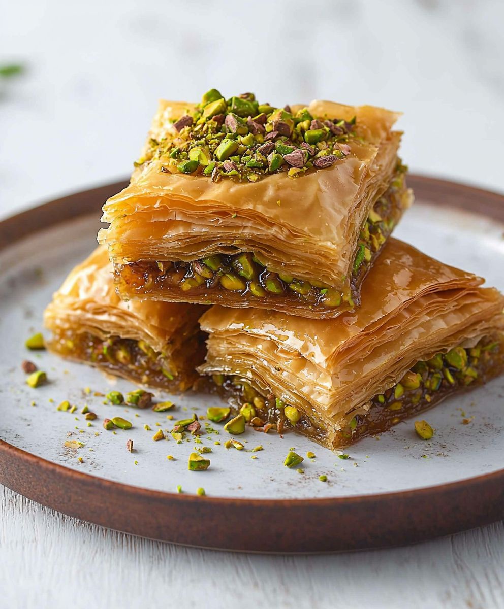 Pistachio Baklava Dessert