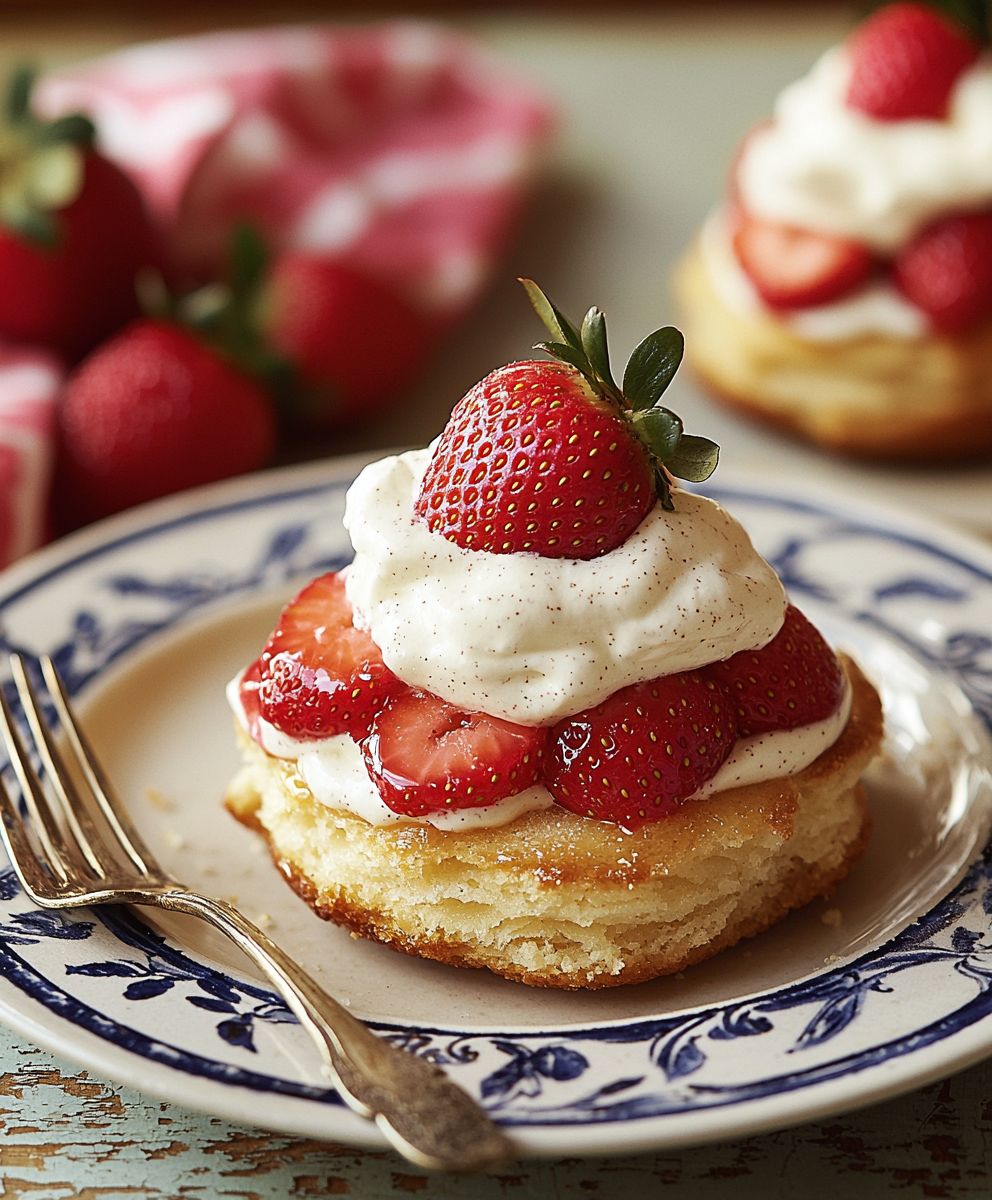 Strawberry shortcakes brandied malted