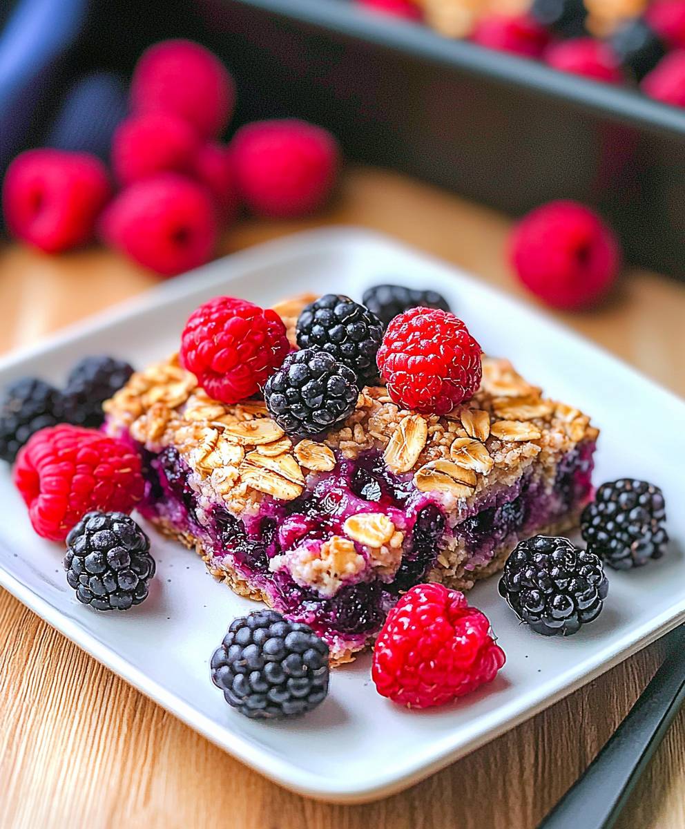 Berry Protein Baked Oatmeal