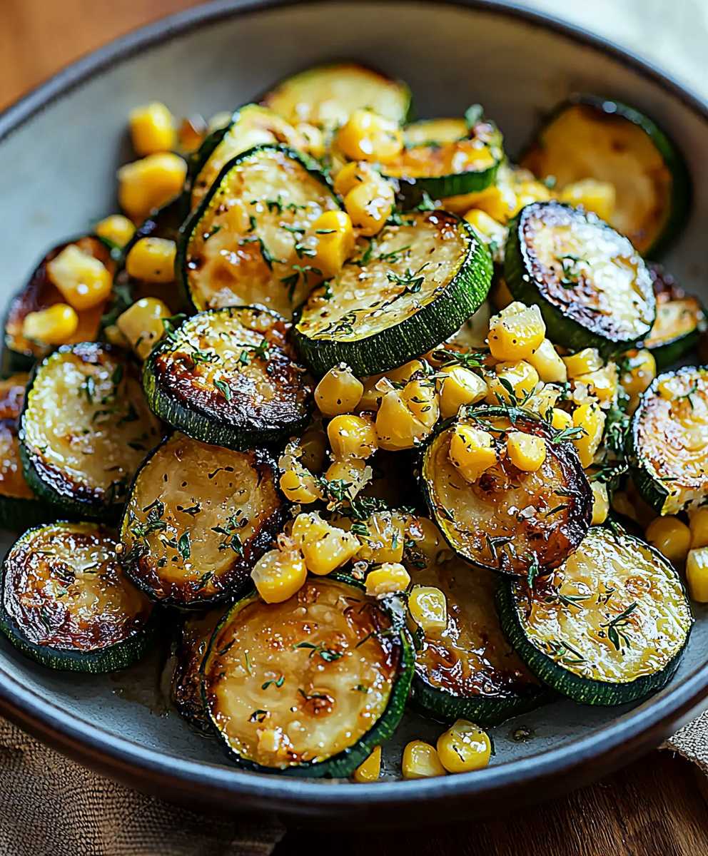 Roasted Zucchini Corn