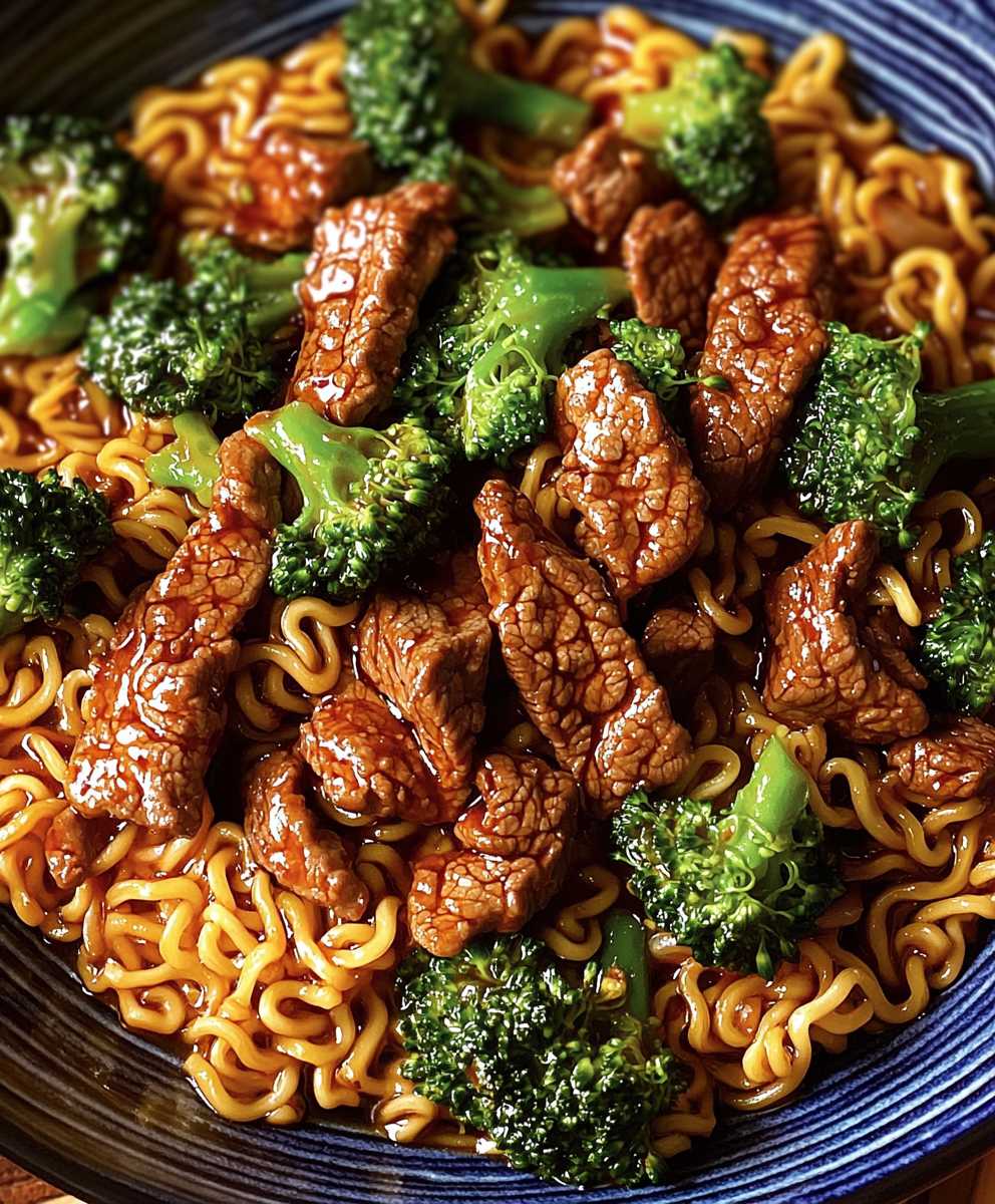 Beef Broccoli Ramen Stir Fry