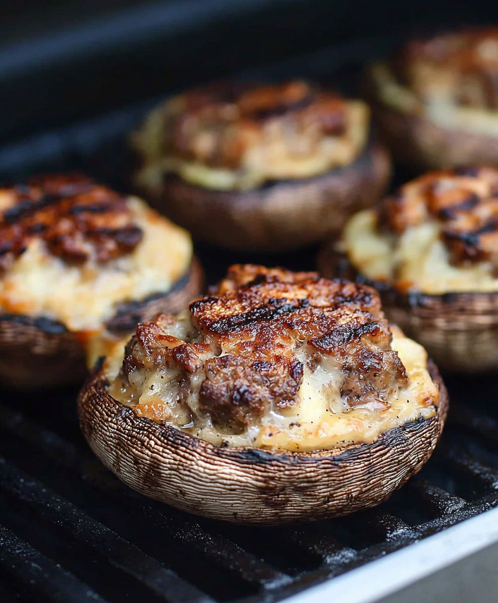 Grilled Stuffed Mushrooms