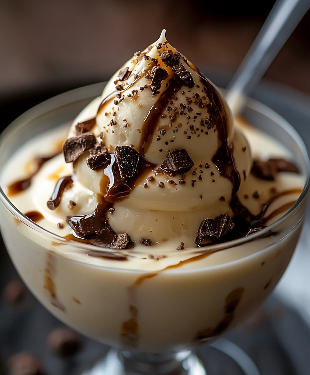 Affogato coffee dessert