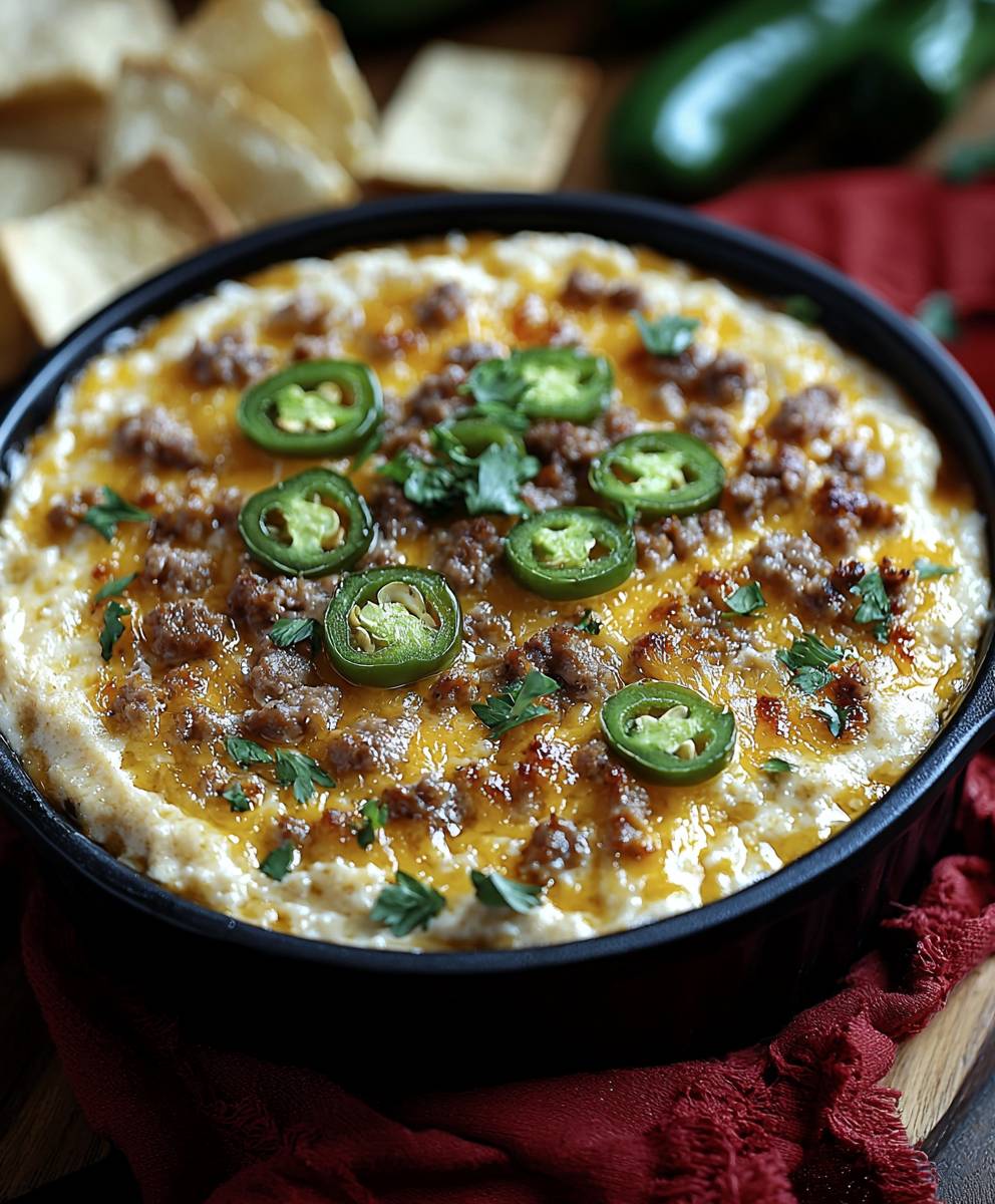 Sausage Jalapeno Popper Dip