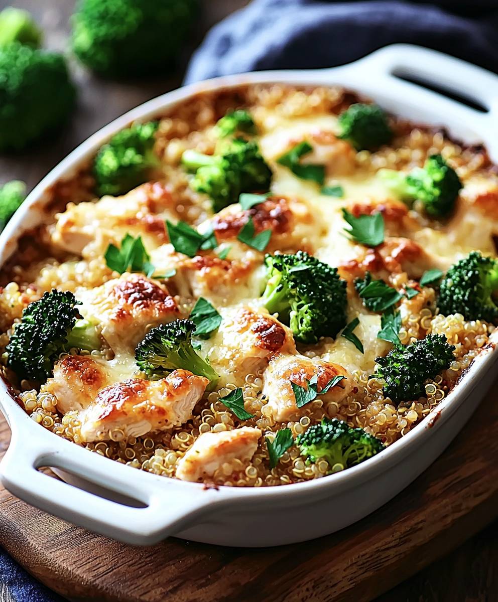 Chicken Quinoa Broccoli Casserole