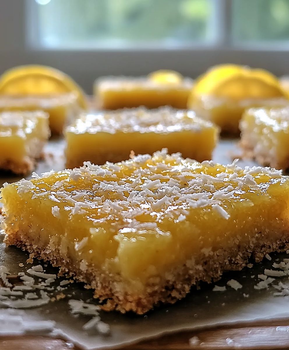 Lemon coconut squares