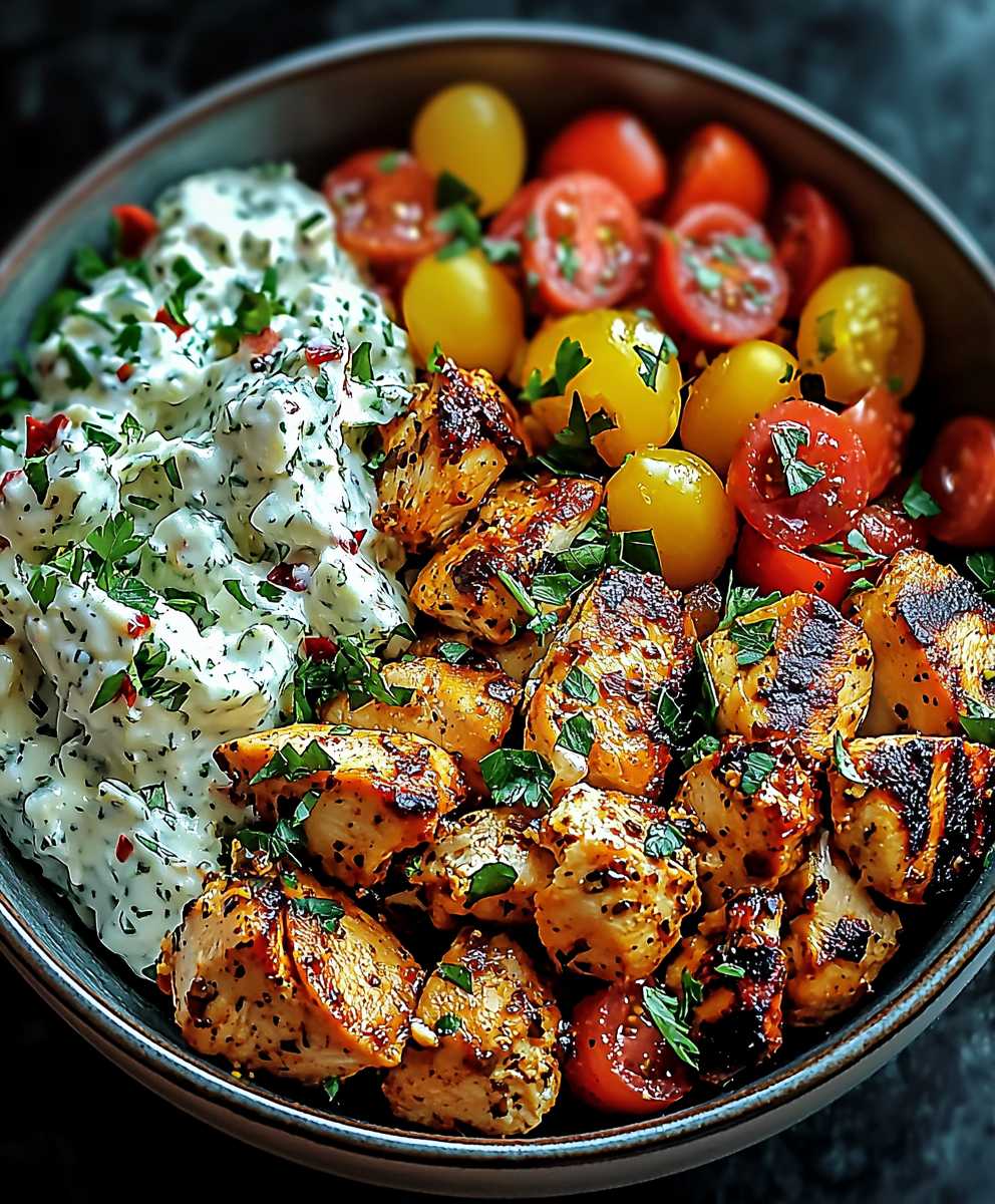 Greek Chicken Tzatziki Bowls
