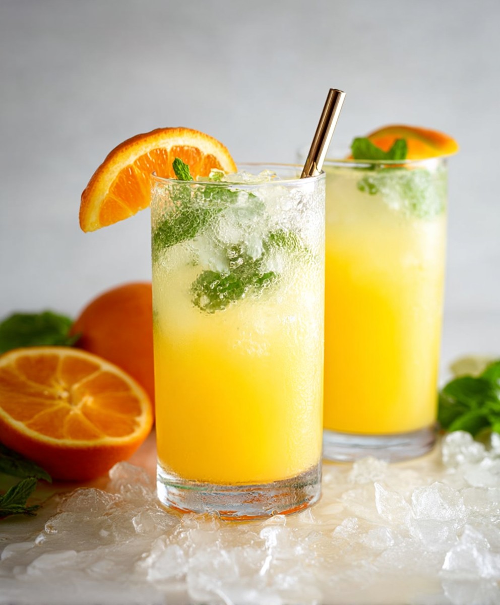 Orange coconut water drink