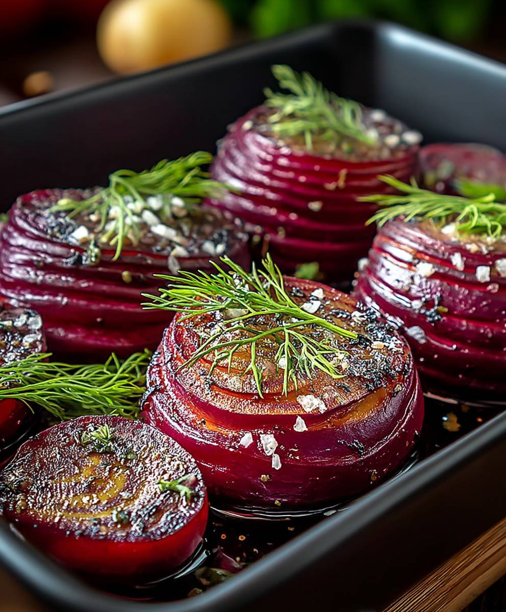 Hasselback Beets with Dill