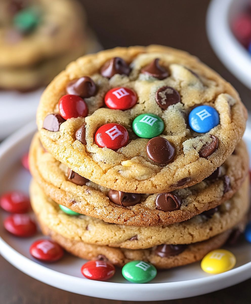 M&Ms chocolate chip cookies