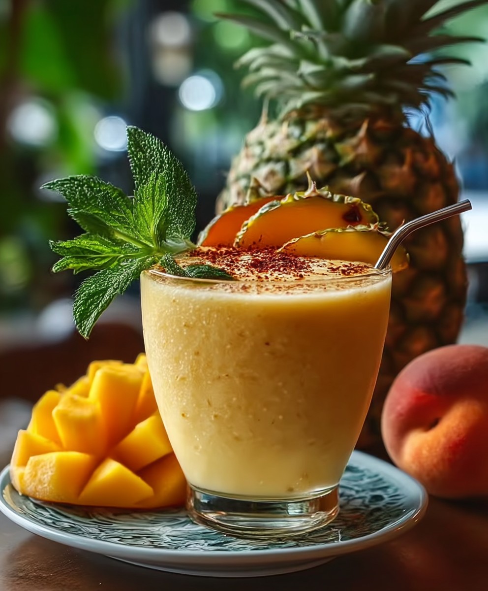 Pineapple peach smoothie