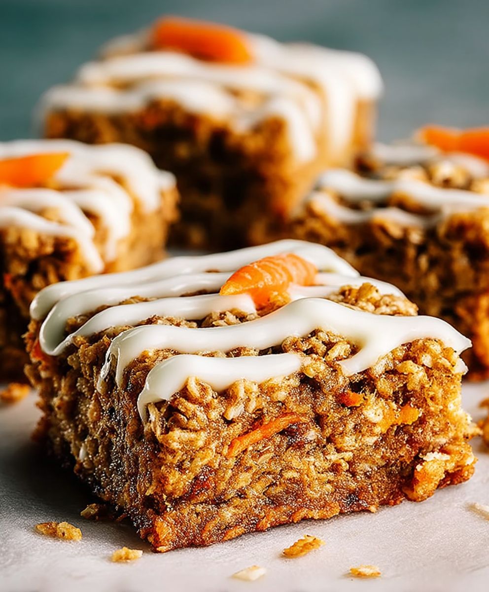 Carrot Cake Oatmeal Bars