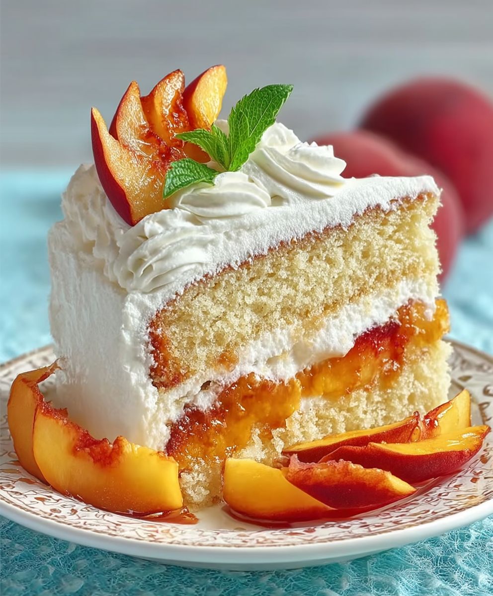 Peaches and Cream Cake