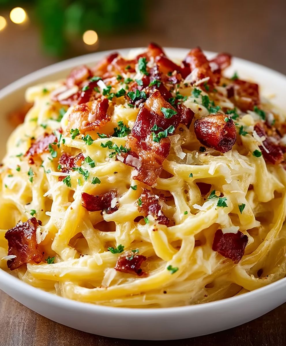 Creamy bacon pasta