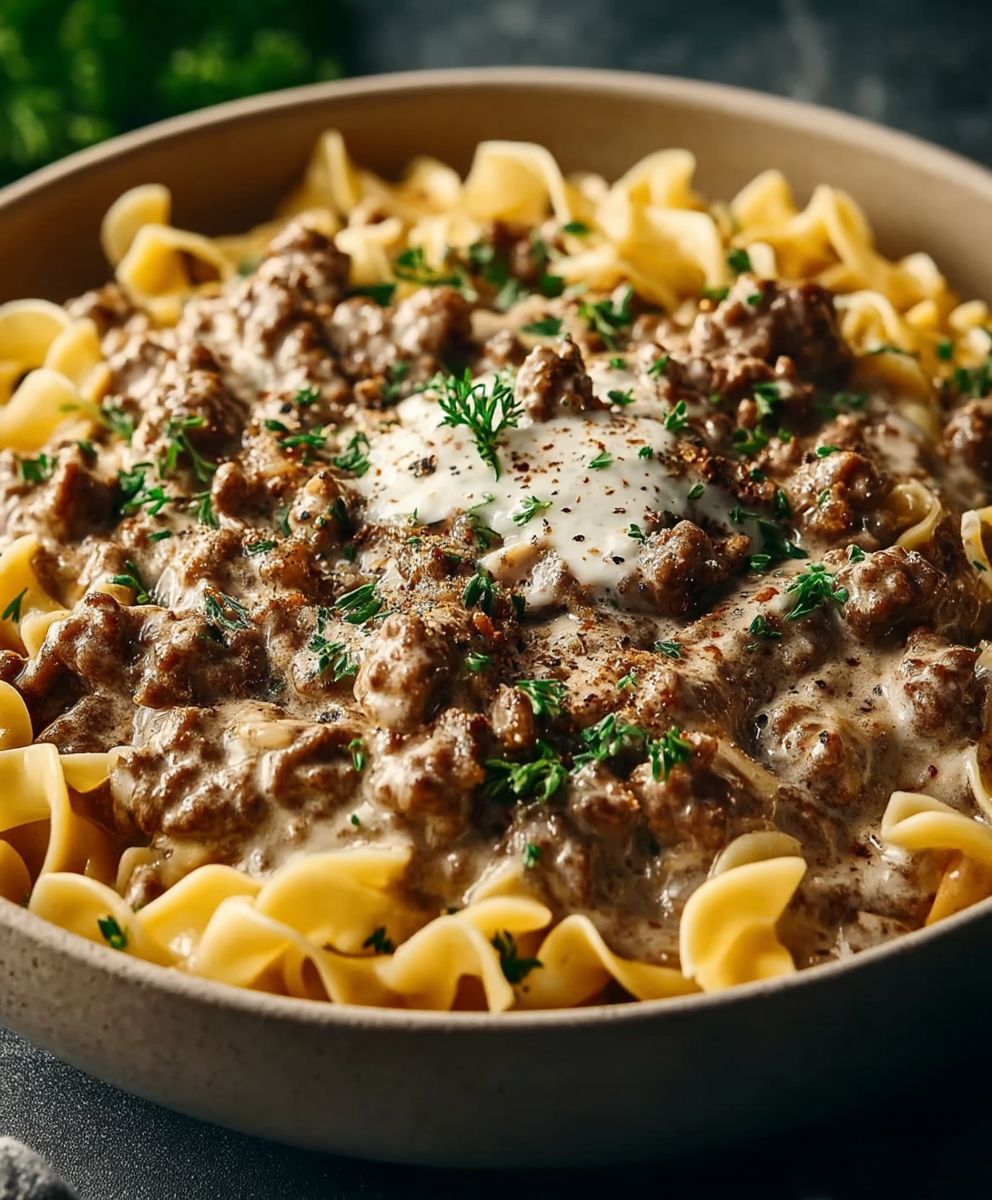 Ground Beef Stroganoff