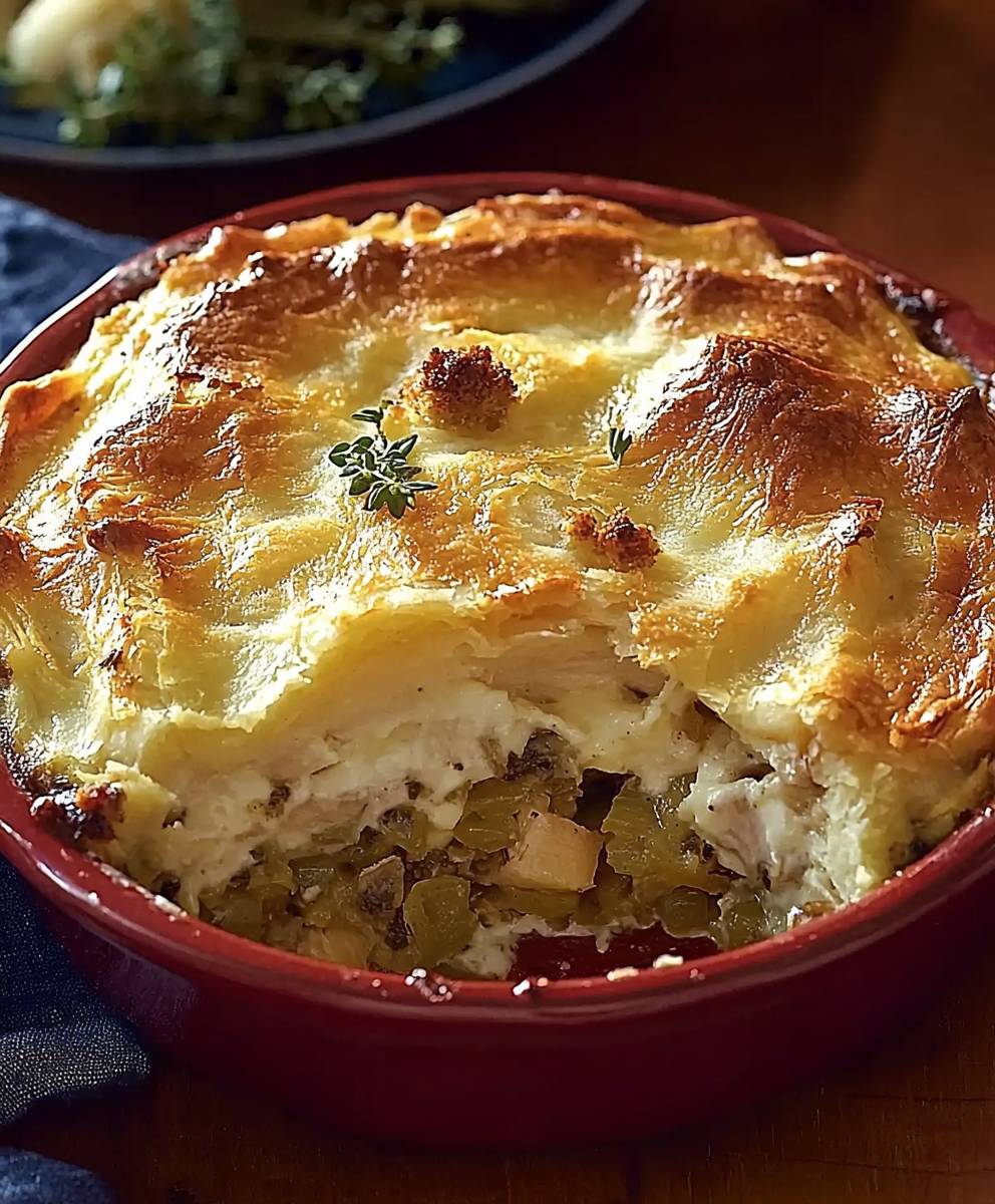 Stuffing Crust Turkey Potpie