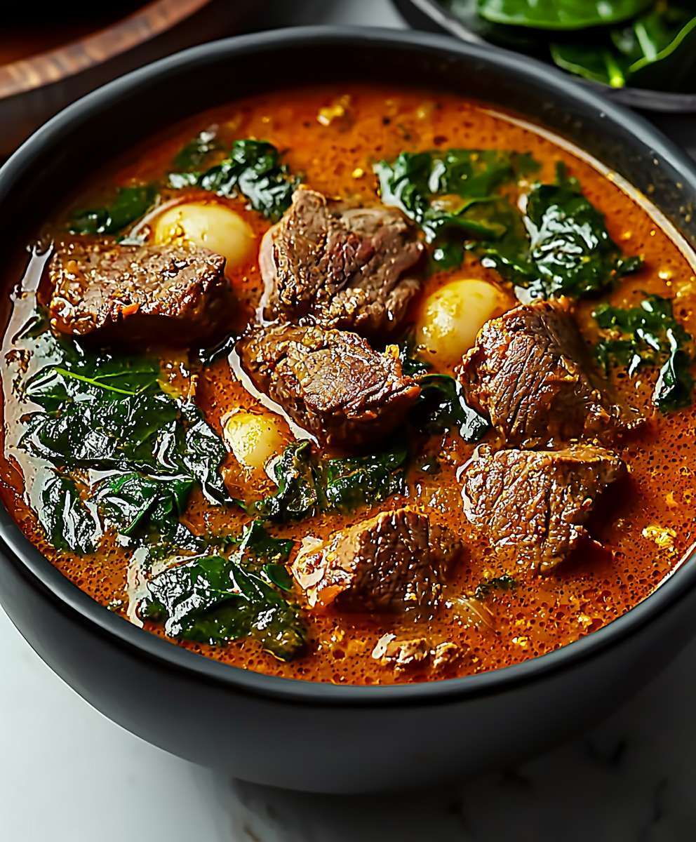 Egusi Soup Goat Meat Spinach
