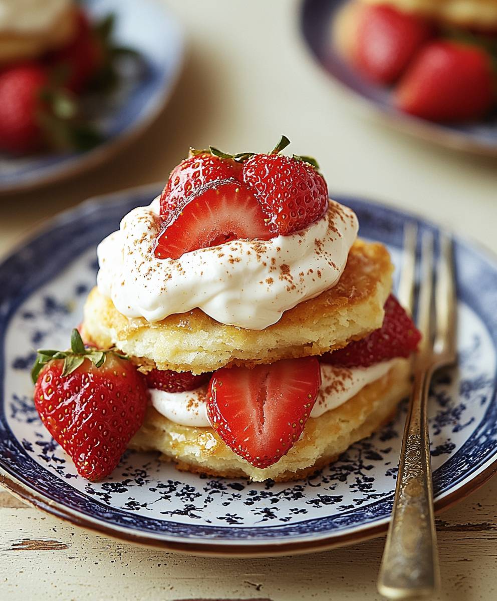 Strawberry shortcakes brandied malted