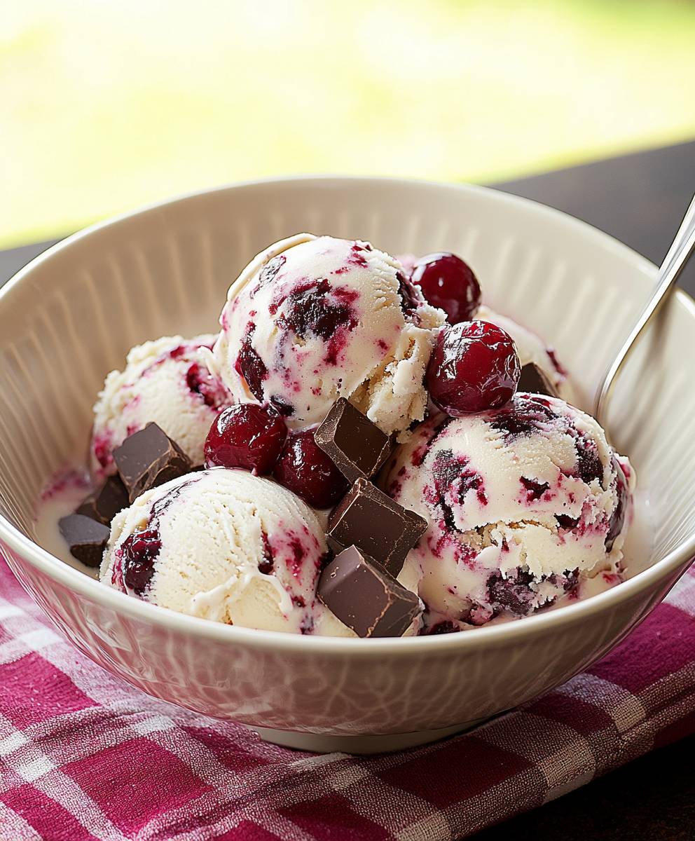 Cherry Chocolate Chunk Ice Cream