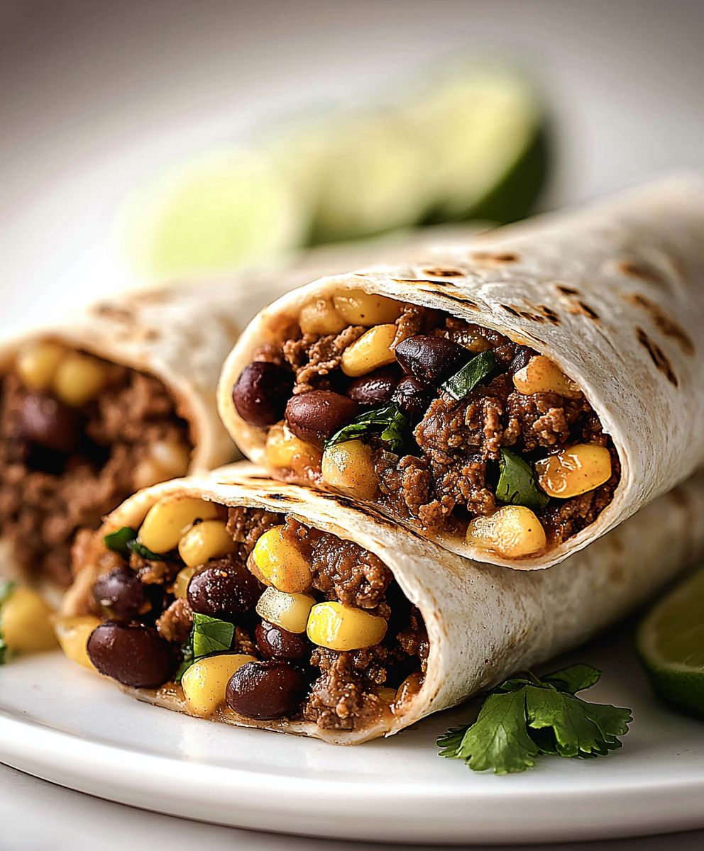 Beef Bean Burritos