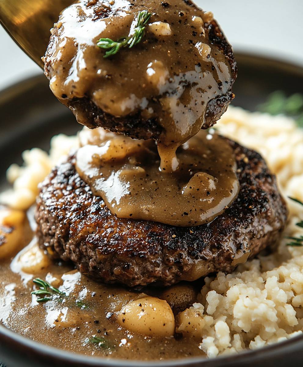 Hamburger steak gravy