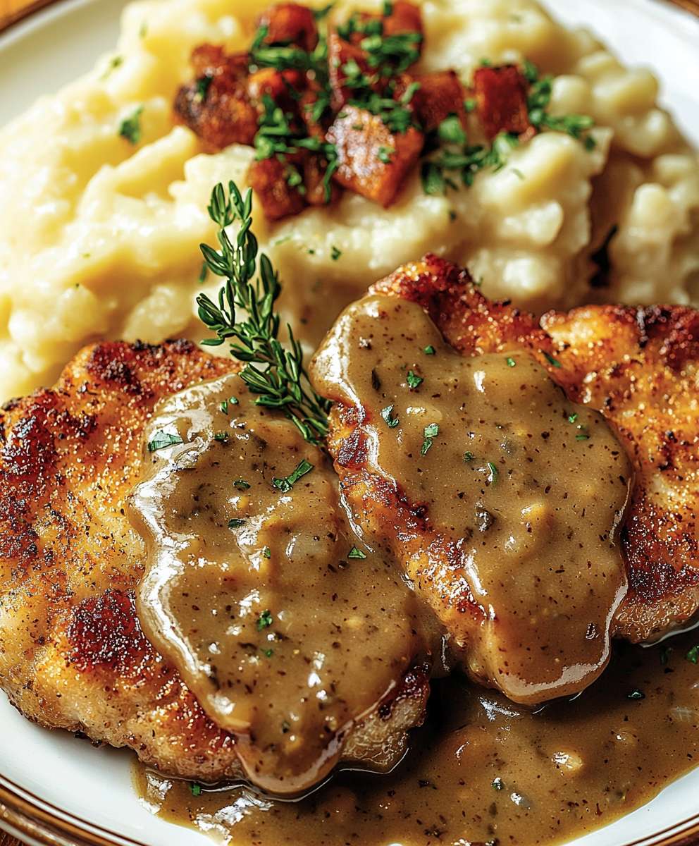 Breaded Pork Chops Gravy