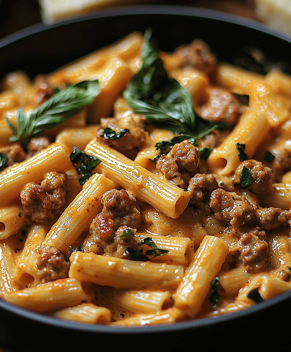 Sausage rigatoni creamy