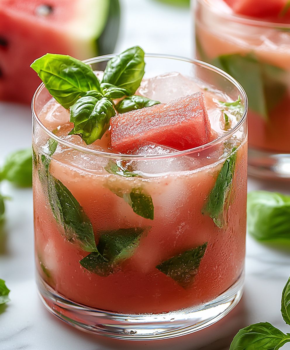 Watermelon basil cooler