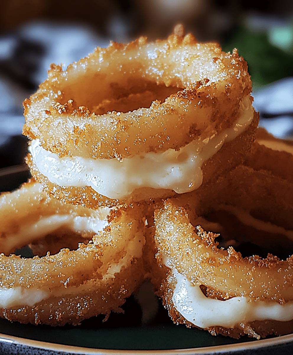 Mozzarella Stuffed Onion Rings