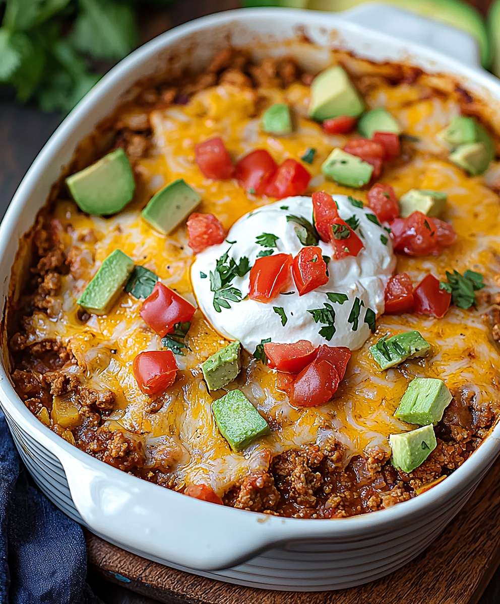 Ground Turkey Taco Casserole