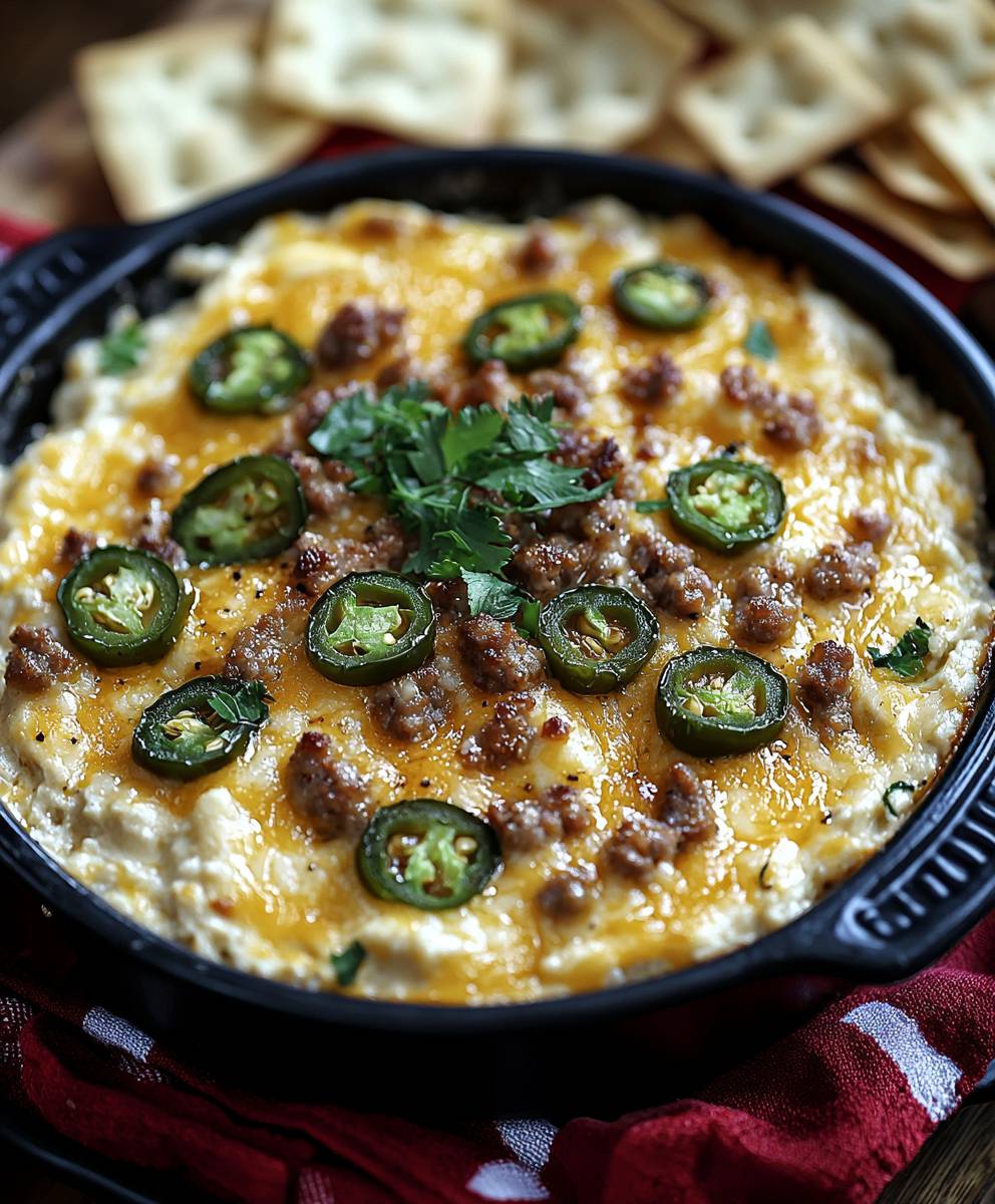Sausage Jalapeno Popper Dip