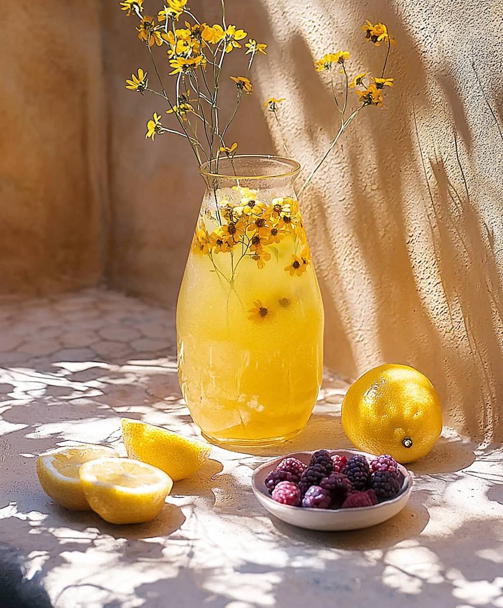 Wild flower berry lemonade
