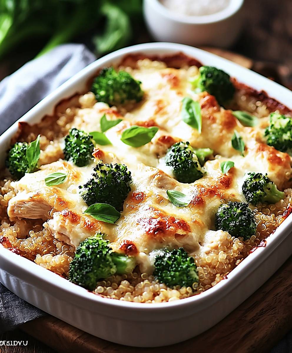 Chicken Quinoa Broccoli Casserole