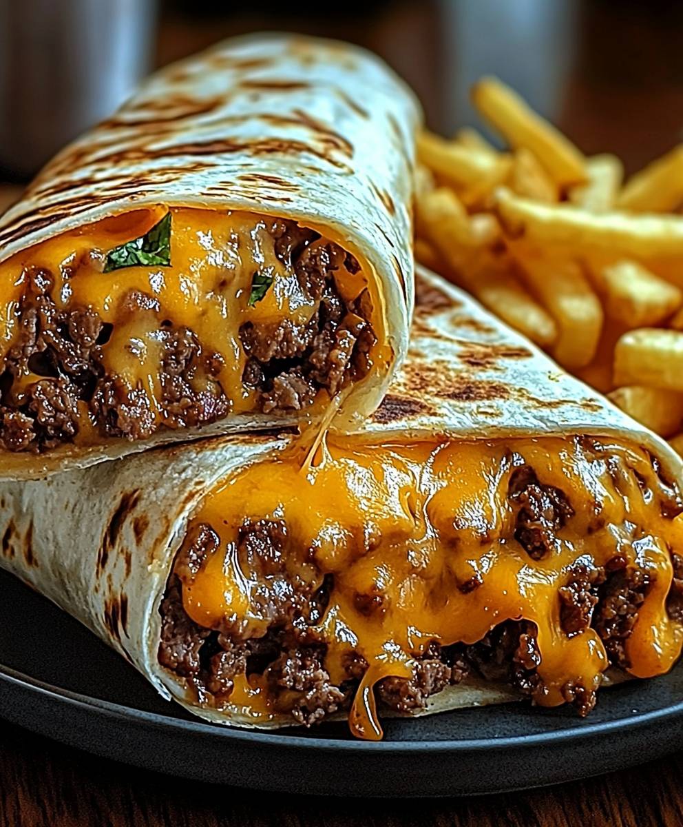 Cheesy Beef Burritos