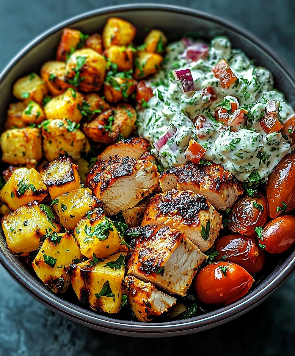 Greek Chicken Tzatziki Bowls